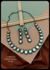 2 AD Diamond Wedding Wear Rose Gold Necklace Set Wholesale Shop In Surat